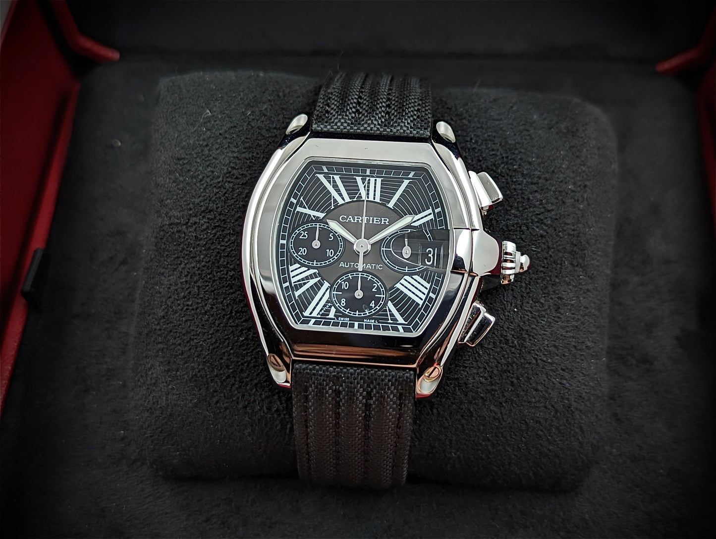 Cartier Roadster XL Chronograph Black Dial