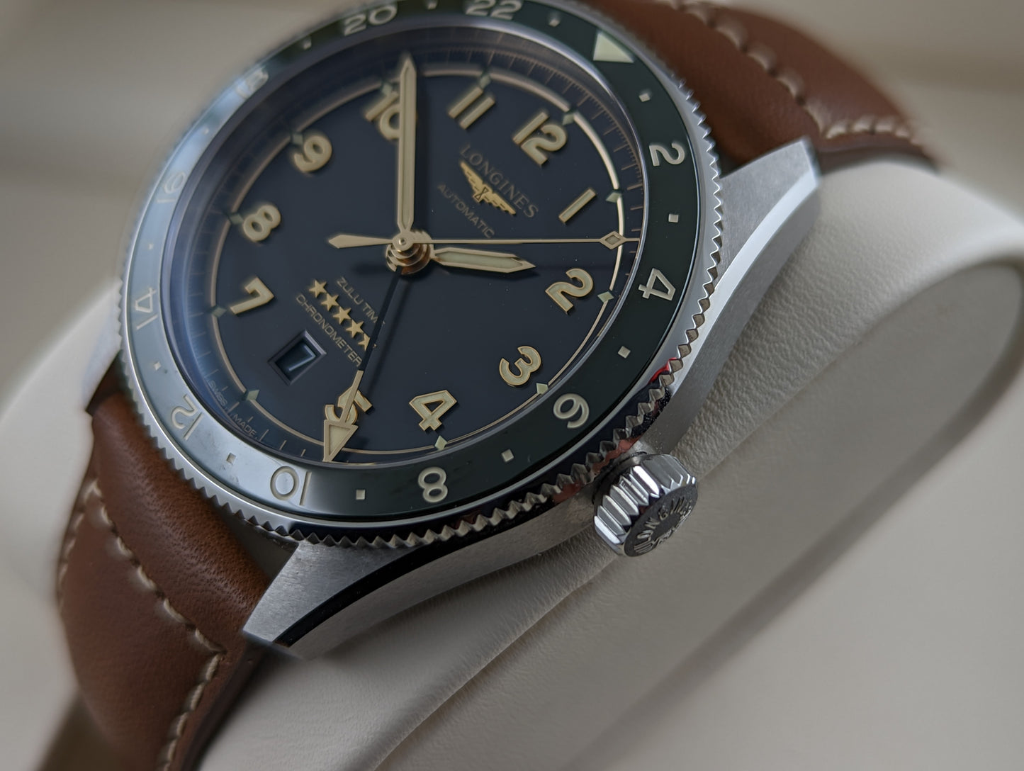 Longines Spirit Zulu GMT Green