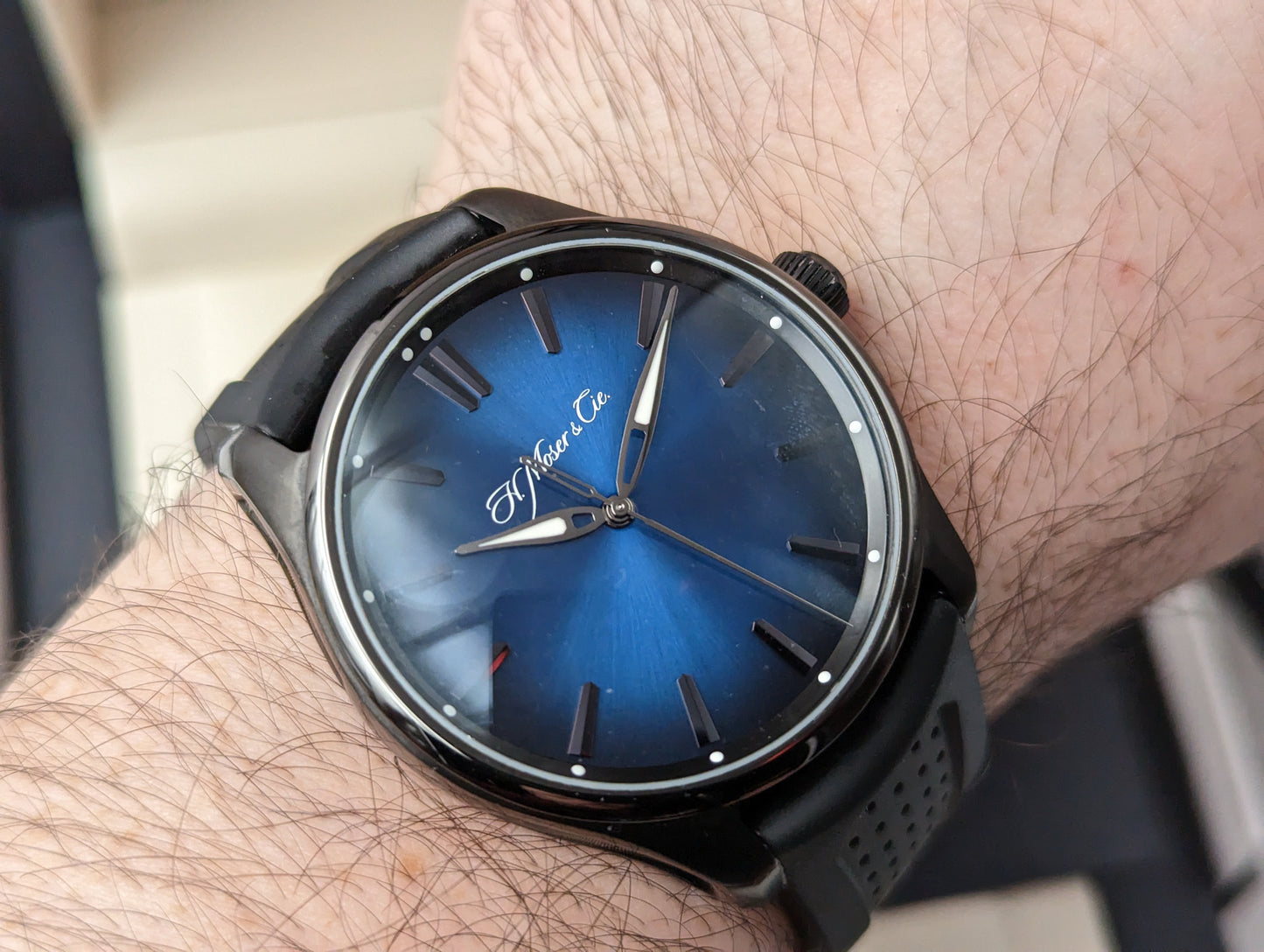 H Moser & Cie Pioneer Centre Seconds DLC